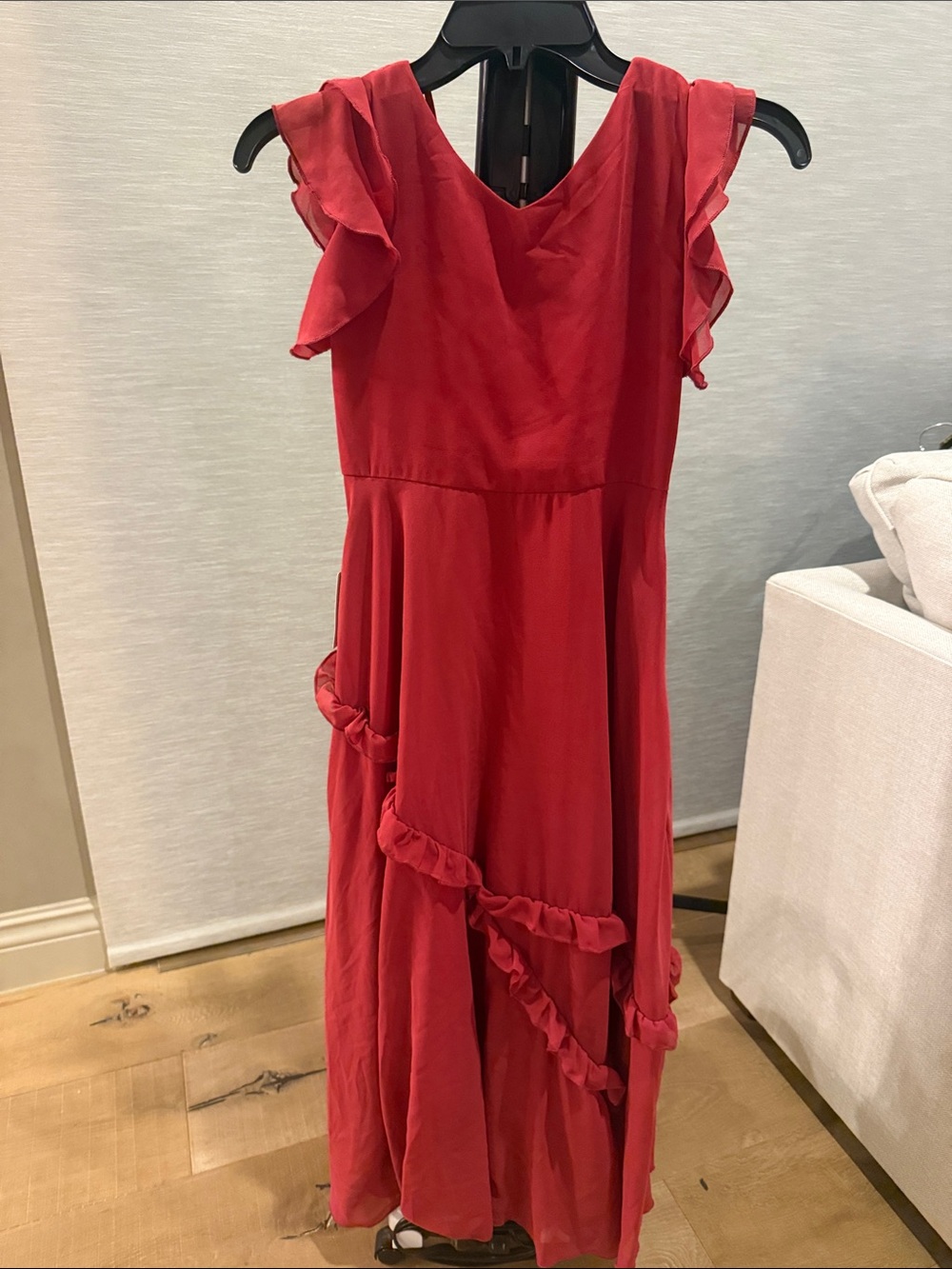 Joyfolie Red Girls Formal Ruffle Dress